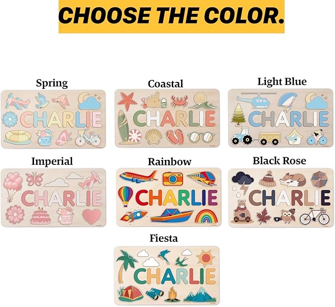Busy Board, Name Puzzle for Toddlers, Personalized Gift, Gifts for 0 1 2 3 Years Old, Kid Gift, 1st, 0 3 6 9 12 18 24 36 Months
