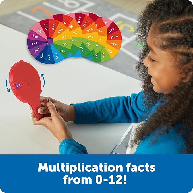 Learning Resources Skill Builders! Multiplication Quiz Wheel Math Fidget Toy Ages 6 and Up