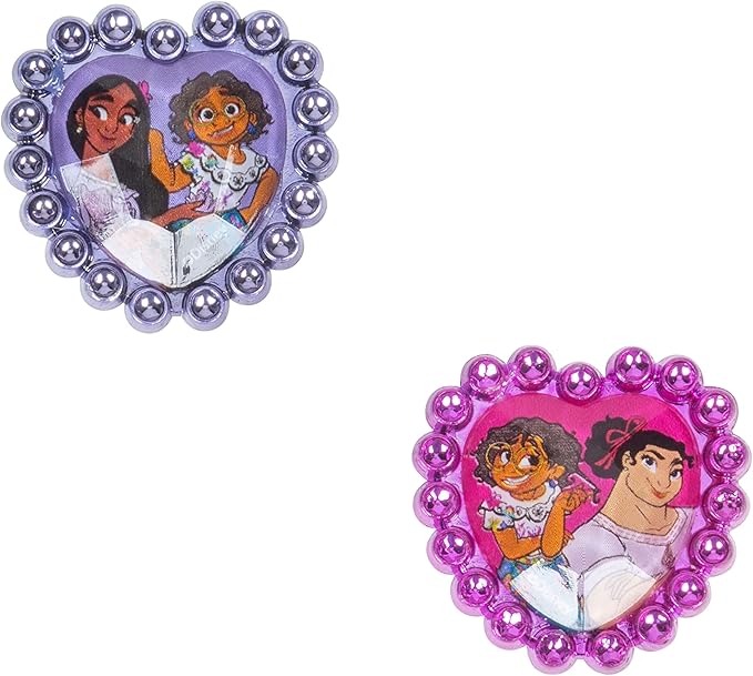 LUV HER Encanto Girls BFF 6 Piece Toy Jewelry Box Set with 2 Rings, 2 Bead Bracelets and Snap Hair Clips Ages 3+