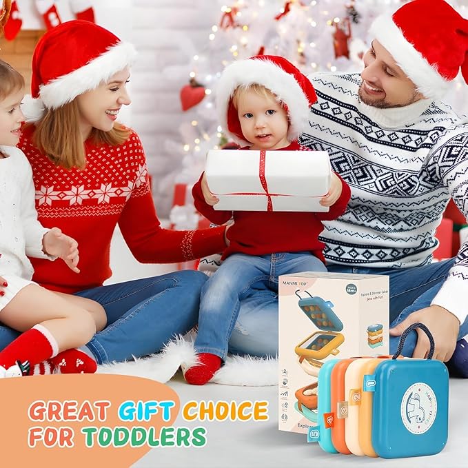 Toys for 1 Year Old, Travel Toys for Toddler 1-3, Montessori Busy Board Activity Cube with Fine Motor Skills, Christmas Birthday Gifts for 1 Year Old Boy Girl, Kids Stocking Stuffs