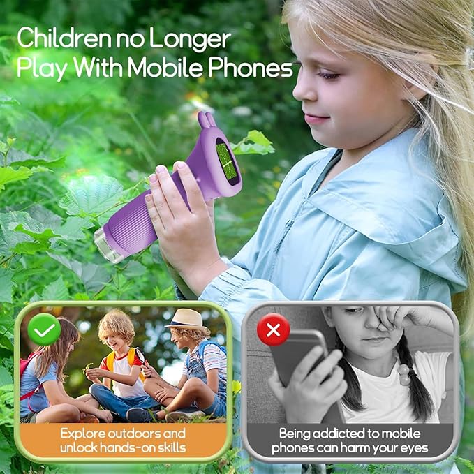 Kids Microscope Pocket Microscope -1000X Portable Microscope for Kid | Photo and Video Mini Microscopes | 2'' Digital Little Scientist Microscopes for 3-10 Age Years Old Boys Girls Toys Gifts