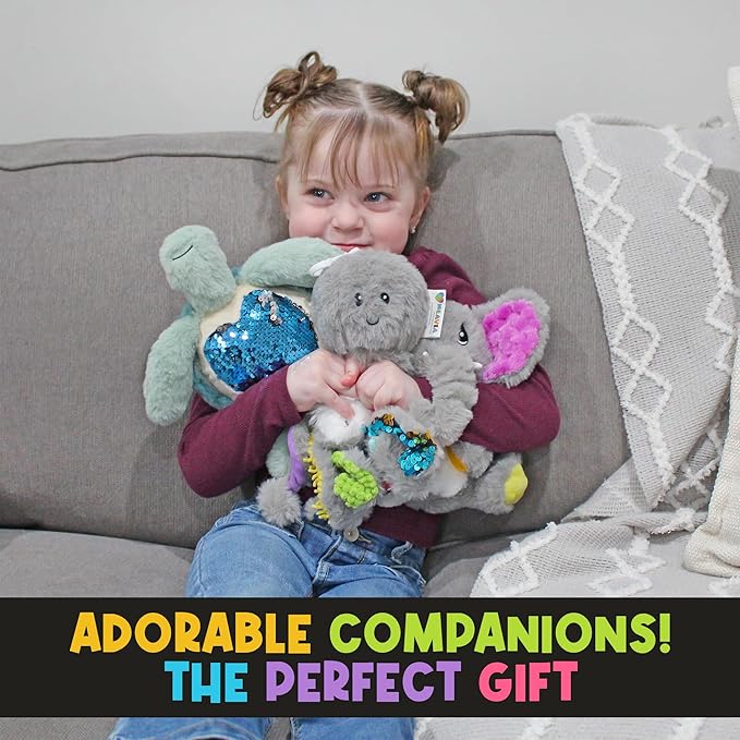 MEAVIA Sensory Plush Gift Set (Set of 3); Mini Friends, Octopus, Elephant, and Turtle Stuffed Toys