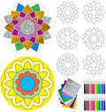 Cinrobiye 24 Pcs Happy Diwali Craft Kits Diwali Party Favors Ramadan Foil Art Mandala Coloring Craft Festival of Lights Deepavali Paint Craft for Indian Temple Sunday Classroom Activity Supplies