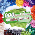 Building Blocks 1000 Pieces, Bulk Classic Building Bricks with 3 Pack baseplates, Basic Small Bricks Compatible with Lego & All Brand for Kids