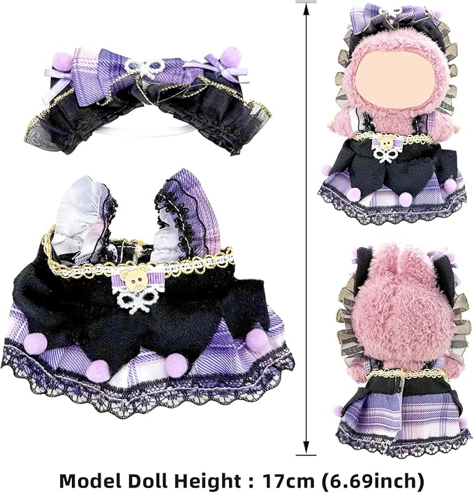 4 Pack—17cm Doll Clothes Set(NO Doll and Shoes) ,Premium Outfit for 15cm/17cm Dolls Accessories Suit,Stylish Adorable Clothes Accessories,Cute Clothes for Dress up Unique Style (Set R)