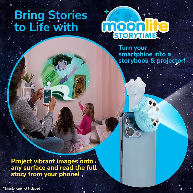 Moonlite Storytime Encanto Collection - Includes Mini Projector and 4 Delightful Story Reels , Digital Story, Digital Disney Books for Kids, Learning Gifts for Kids Ages 12 Months and Up