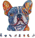 Wooden Puzzles for Adults,Bulldog Shaped Unique Wooden Jigsaw Puzzles, Creative Ghristmas Gift for Teenagers and Adults.(11.4X 11.1 in 180pcs)