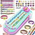 Friendship Bracelet Making Kit for Girls - DIY Bracelets Maker Art and Craft Kits for Kids - Jewelry String braiding Set Toys for Age 6 7 8 9 10 11 12 Year Old Girl Christmas Birthday Gifts - Cyan