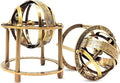 Antique Style Nautical Brass Armillary Sphere World Globe Astrolabe Mounted - Perfect Decor Accent for Office