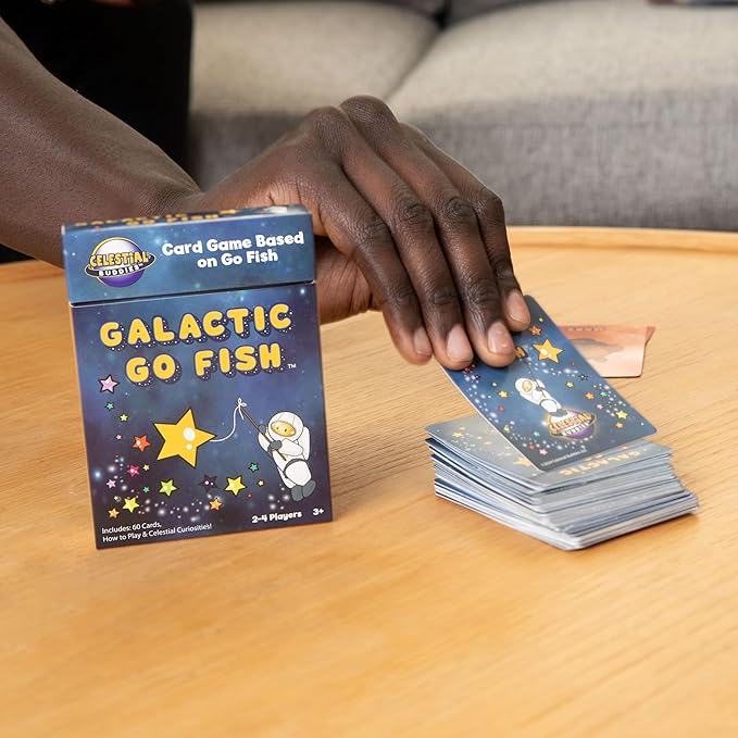 Celestial Buddies Galactic Go Fish Card Game | Space-Themed Fun Educational Game for 2-4 Players, Kids Ages 3+ | STEM Learning, Planets & Space Exploration