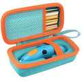 co2CREA Hard Case for 3Doodler Start+ Essentials (2024) 3D Pen Set - Storage Organizer with Custom Slots for Art Activity Set, Printing Filament Refill and USB Charger, Mint Green Case + Orange Zipper