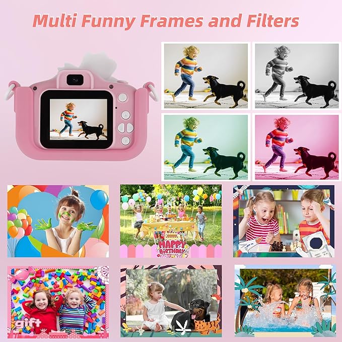 Kids Camera Toys Toddler Camera: GOMENL Kids Camera for 3 4 5 6 7 8 Year Old Girls Boys, 1080P Kids Digital Video Camera Birthday for Girls Age 3-8 Outdoor Travel Party
