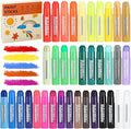 36 Colors Tempera Paint Sticks, No Mess, Quick-Drying & Non-Toxic Art Supplies, Easy-Grip for Toddlers and Kids, Works Great on Paper, Wood, Glass, Canvas, Gifts for Drawing on Various Objects