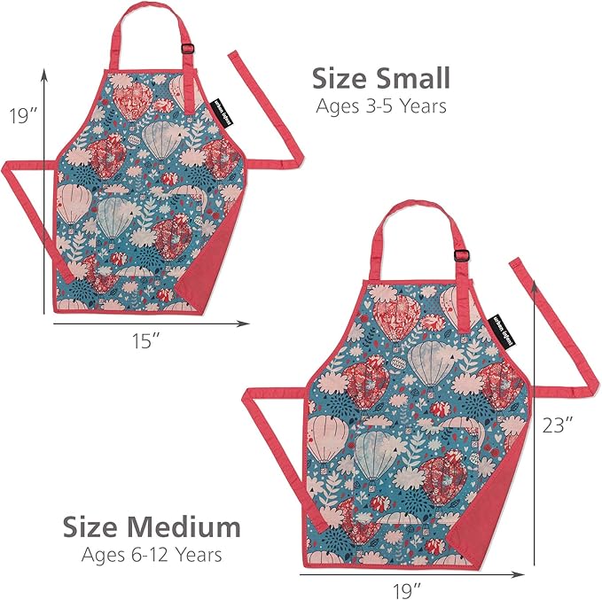 Urban Infant Little Helper Kids Apron - Children's Cooking Art Gardening - Great Gift for Toddler Boys and Girls