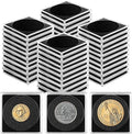 80 Pcs Adjustable Acrylic Coin Collection Cases with Sponges, Coin Snap Holder, Silver Dollar Protection Cases for Collectors, Coin Dollar Collection Supplies(20mm-40mm)