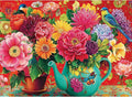 500 Piece Puzzle for Adults, Colorful Flowers in Vases Jigsaw Puzzle, Vibrant Flora with Butterflies and Birds 500 Piece puzzle, Perfect for Family Time, Wall Decor, Gift for Adults, Kids, and Seniors