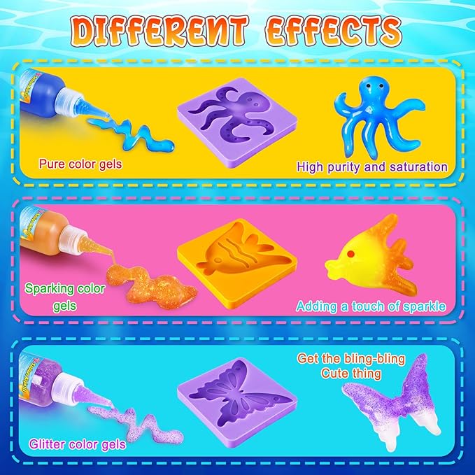 UNGLINGA Magic Water Elf Toy Kit for Kids - 8 Colors Toys Craft Creative Birthday Gifts for Boys Girls Age 5 6 7 8 9 10 11 12