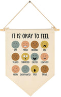 It Is Okay to Feel-Classroom Poster Decor-Teacher Gifts-Canvas Hanging Pennant Flag Banner Wall Sign Decor for Nursery Reading Room-Positive Growth Mindset Mental Health Quotes for Baby Kids Girl Boy