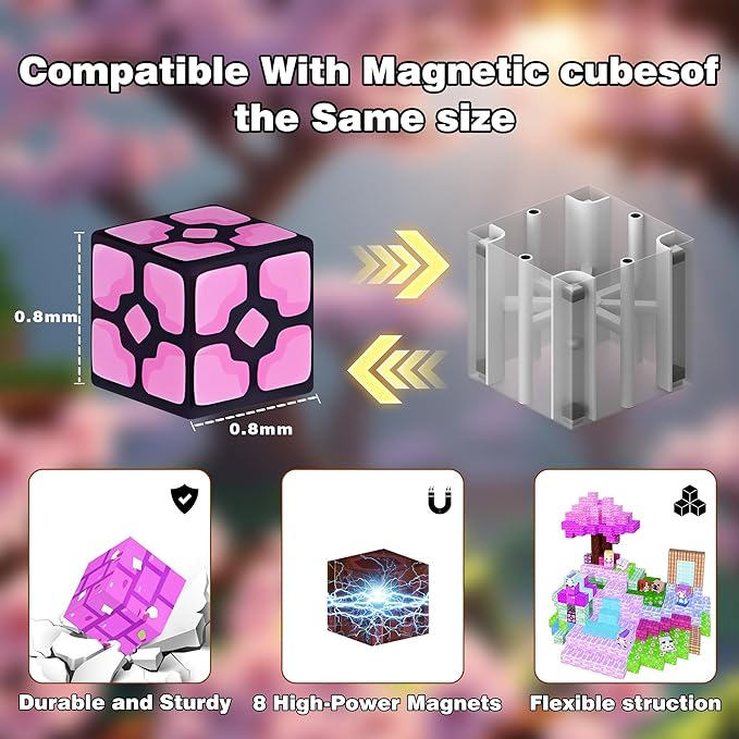 Magnetic Blocks丨150PCS Magnetic Building Blocks for Kids Ages 4-8 丨STEM Sensory Construction Stacking Travel Toys with Magnatiles Cubes Gifts for Boys Girls 3 4 5 6 7 8-12 Years