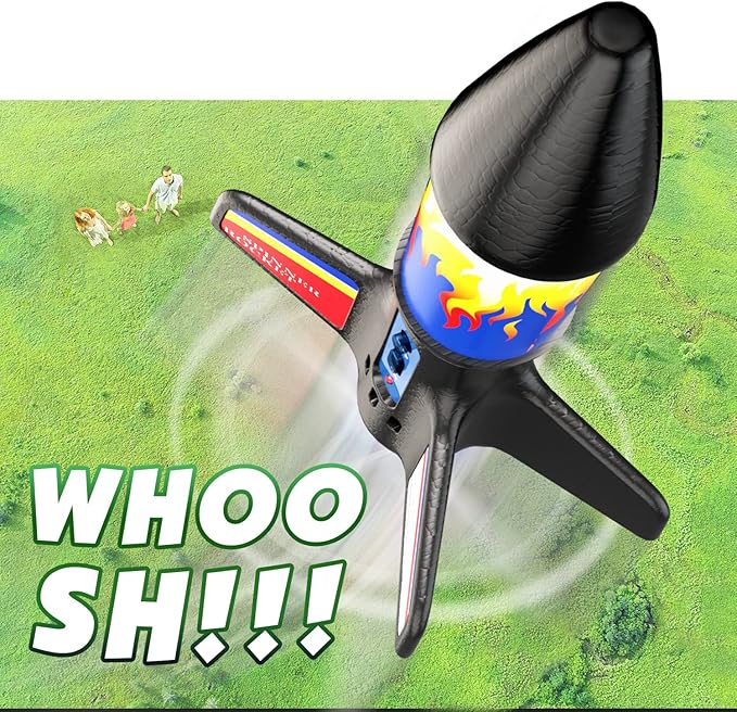 Flying Launcher for Kids - Electric Flying Toys with Parachute Recovery - Eco-Friendly Toy with Unlimited Re-Launch - Great Birthday Gift