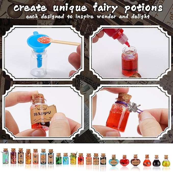 Magic Mystery Potion Kits for Kids, 20 Magic Bottles with Magic Growing Tree, Fun DIY Festive Science Experiment, Unique Stocking Stuffer for Boys Girls Age 6 7 8 9 10 11+Christmas Decorations & Party