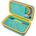 co2CREA Storage Organizer Case for 3D Printing Pen Set, Hard Case Compatible with SCRIB3D P1/Advanced, MYNT3D Super/Advanced, 3Doodler Start+/Flow/PRO and Filament Refill（Green Case +Red Zipper）