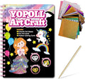 Fun & Mess-Free Foil Art Kit for Kids – 80 Foil Sheets & 32 Art Cards, No Glue Needed, Creative Craft Gift for Christmas Halloween Holiday Birthday（Princess Version）