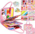 Esjay Toddler Busy Board Montessori Toys for Girls, Sensory Board Educational Activities for Learning Fine Motor Skills, Birthday Gifts for Girls Toddlers, Travel Toys for Airplane Car, Fairy Horse