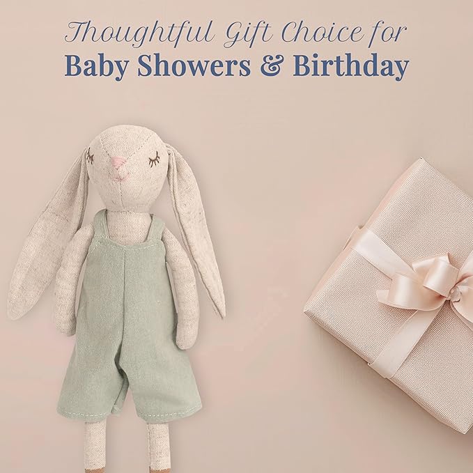 MON AMI Billy The Bunny Stuffed Doll - 9", Soft & Cuddly Plush Animal Doll, Use as Toy or Room Décor, Great Gift for Kids of All Ages