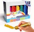 Happido Set of 12 Twistable Tempera Paint Sticks For Kids, Quick Drying, No Mess Art Supplies for Toddlers and Kids Ages 4-6 - METALLIC COLORS