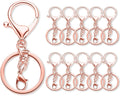 10 Pack a Set Metal Lobster Claw Clasps and Key Rings, Key Chain Accessories, Keychain Making kit for Keys, Art Crafts, Jewelry Making, Rose Gold