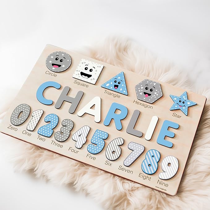 Custom Wooden Name Puzzle, Toddler Toys, Baby Girl Gifts, Gift for Kids, 1st Birthday Gift, Unique New Baby Gift, Wooden Puzzle
