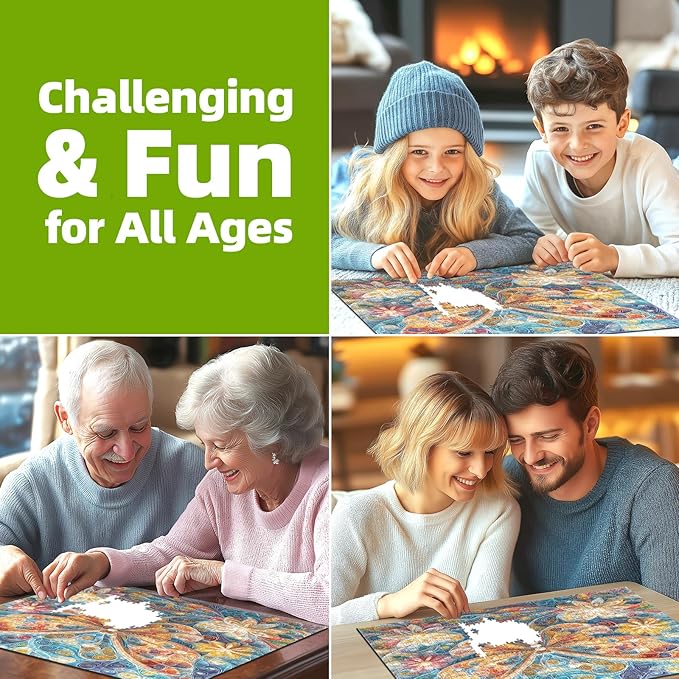 500 Piece Jigsaw Puzzles for Adults - Butterfly Quilling Art Puzzle, 20x20 Inch Challenging Adult Puzzles, Unique Artistic Brain Teaser for Solo & Family Game Night