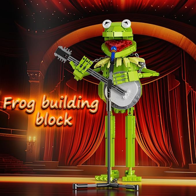 The Muppets Show Building Set, Frog Model Toys, Action Figure Blocks Kit, Frog Creative Gifts for Boys Girls, Compatible with Lego Animals, Suitable for Kids Aged 6+ (499 PCS)