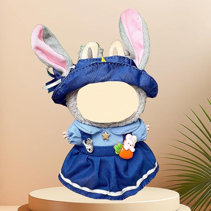 4 Pack—17cm Doll Clothes,Premium Doll Outfit with Accessories,Doll Princess Skirt,Cute Clothes Outfit for 17cm Dolls,End Dolls Fashion Clothing Set(No Dolls and Shoes) (Set K)