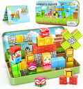 CS COSDDI Magnetic Building Blocks 35PCS, Magnet Cubes Montessori Stacking Toys for Toddlers, Toys for 3-6 Olds Girls Make Your Own Night Light Birthday for Kids