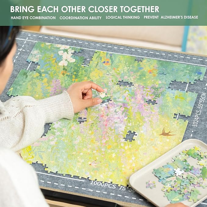 MOMIBOOK 1000 Piece Puzzle for Adults Jigsaw Puzzles of Spring Secret Realm, Twinkle Laminate Painting Image Difficult Challenging Impossible Puzzle Unique Funny Party Christmas Birthday Gifts