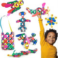 Clixo Rainbow 42 Piece Pack. Flexible Imagination Boosting Magnetic Building Toy. Modular Designs for Hours of STEM Play. Kids Basket Stuffer Gift. Multi-Sensory Magnet Toy, Travel Friendly. Ages 4-99