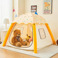 HalloDeer Kids Play Tent, Inflatable Toddler Tent Dome for Boys & Girls, Indoor Kids Tents, Portable Foldable Playhouse for Outdoor, 51x51x43 in, Yellow