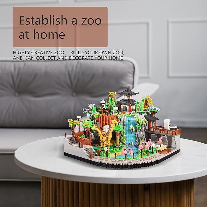 Micro Mini Blocks Animals Building Model Set Animals Creative Architecture Zoo Park Building Sets Toys Present for Adult and Kids 14+ 5000PCS