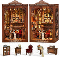Book Nook，Sagiterra Dollhouse Kit，DIY Miniature Kit for Adults and Teens，3D Wooden Book Shelf Decoration for Family and Friends，Bookshelf Decor in Halloween/Christmas (Magic Twilight Library)