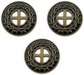 Crown of Thorns Coin, Bulk Pack of 3, by His Stripes We are Healed, Isaiah 53:5 Gift, Pocket Token of Healing and Protection, Collectible Challenge Coin for Easter, Sobriety & Recovery Chip