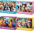 4 Packs 100 Piece Puzzles for Kids Ages 4-6 6-8 - Lovely Animals Selfies, Large Piece Puzzles for Seniors Adults Puzzle for Kids Ages 8-10 Educational Learning Puzzle Toys Gifts for 5 Year Old Child