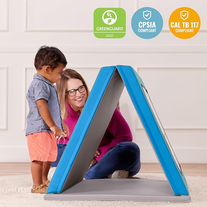 ECR4Kids SoftZone Folding Floor Mirror, Sensory Toy, Contemporary