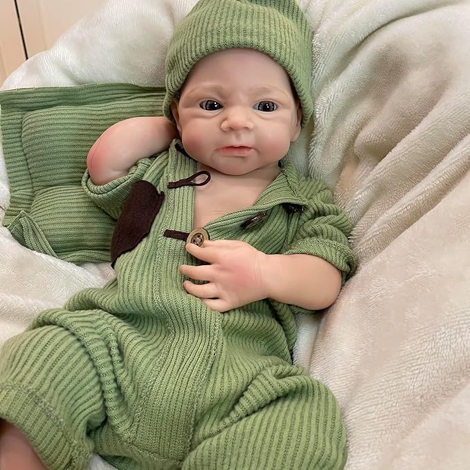 OtardDolls Reborn Baby Dolls, 18 Inch Full Silicone Baby Doll Real Looking Lifelike Realistic Newborn Baby Doll with Toy Accessories for Kids