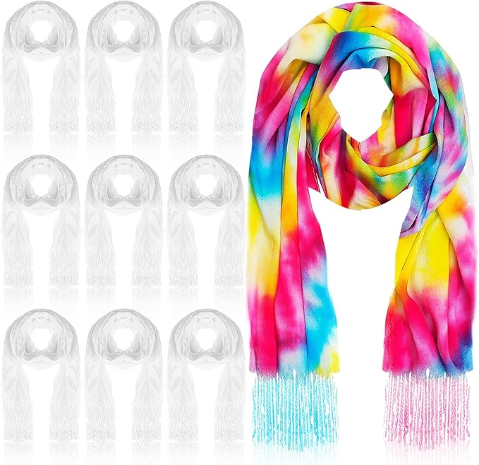 Suhine Blank White Bikini Cover up Wraps to Tie Dye, Full Cotton Summer Scarf Tie Dye Fabric