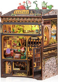 Cutefun Book Nook Kit, DIY Miniature House Kit for Beginners, Book Nook Kits for Adults, Wooden Dollhouse for Bookshelf Decor, Gifts for Family & Friends (Fantasy Plant Shop)