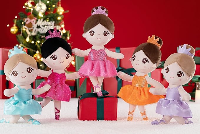 Gloveleya Baby Girl Gifts Dolls Soft Plush Toy Ballet Girl Doll Pale Purple 14 Inches with Gift Box…