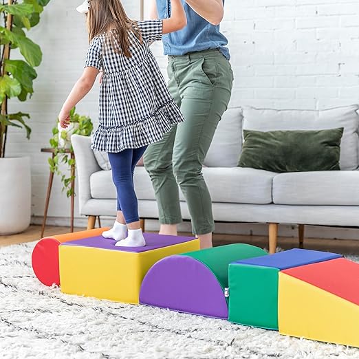 ECR4Kids SoftZone Climb and Crawl Playset, Building Blocks, Assorted, 5-Piece