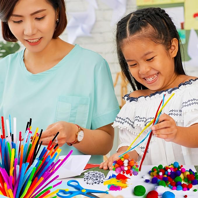 Blue Squid 2000+pcs Craft Kits for Kids, Ages 3-9 Girl Boys Gifts Arts and Crafts for Kids Craft Kits Toys for 3-9 Year Old Girls Boys Birthday Presents Gifts Crafts for 4-10 Year Olds